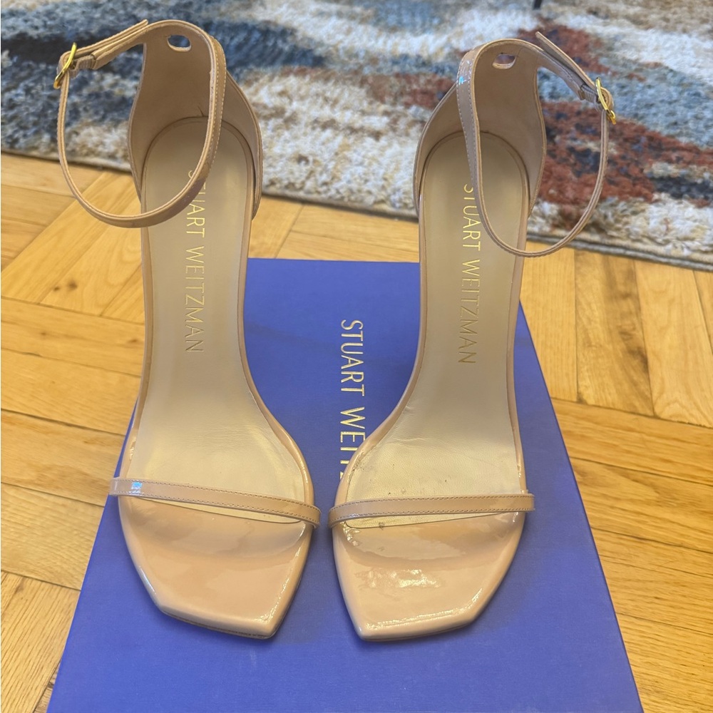 Stuart Weitzman Nude Patent Heels